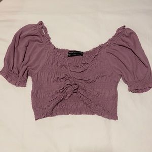 Cropped runched shirt